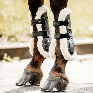 back on track® airflow tendon boots with faux fur